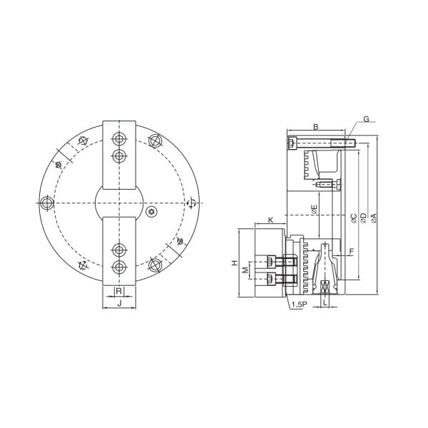 TNT 2 JAW STEEL BODY CHUCKS