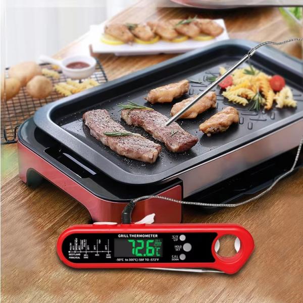 DTH-162A -50 To 300℃ Digital Instant Read Meat Thermometer with Stainless Steel Probe for Kitchen Cooking Candy Grill BBQ Thermometer