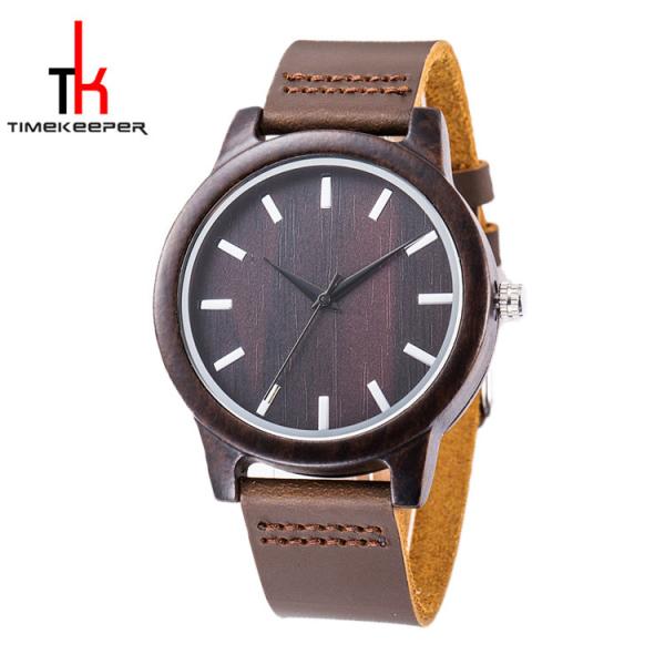 Bamboo Dial Japan Movement Cool Watch Custom Logo Big Face Best watches for Men