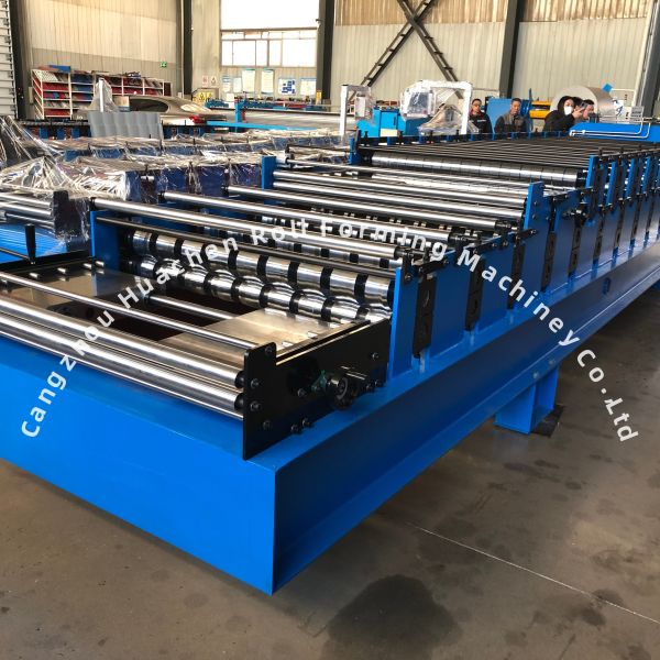 Lightweight Aluminum Roof Panel Roll Forming Machine with Panasonic PLC Control and 1250mm Material Width