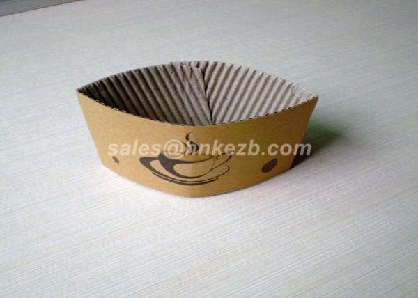 Kraft Paper Coffee Cup Sleeves Custom Print For Coffee Cups Flexo Print