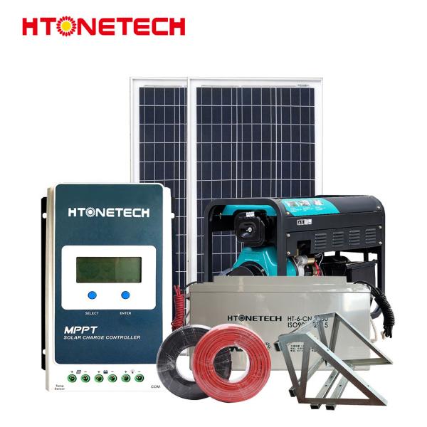 Htonetech 20kw Sistema Solar Kit Completo Off Grid China 30kwh 40kwh 50kwh 99kwh Painéis Solares Todos Negros