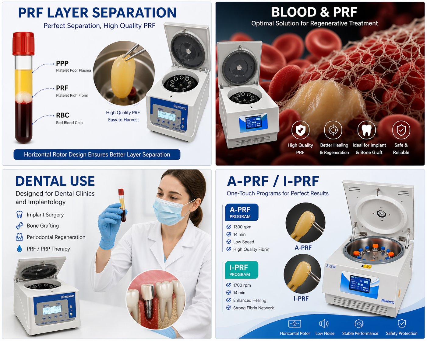 Portable PRP Centrifuge Machine Compact Benchtop Laboratory Centrifuge 4000 RPM