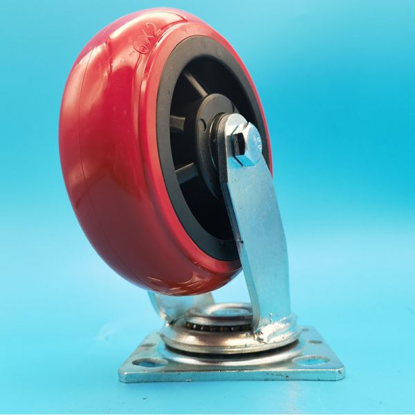 Temperature Resistance PP Industrial Industrial Wheel Casters  Singel 8 Lockable Swivel Rigid Manufacturing Environments