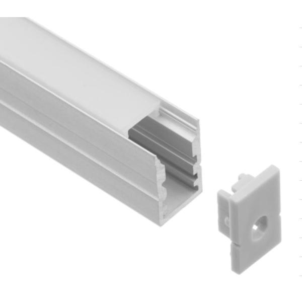 Профиль 10 x 15m света СИД 6063 сплавов алюминиевый с крышками Mpolycarbonate