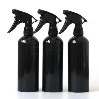 Bouteilles cosmétiques du jet 500ml en aluminium noir de matte de Logo Printing