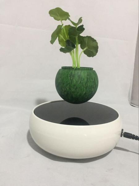new 360 rotating ceramic magnetic floating bottom air bonsai potted plant decor