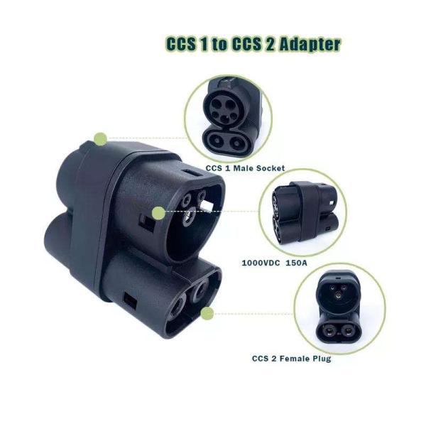 Переходник 150Amp бесшнуровой переходник обязанности CCS 1 CCS комбинированный к CCS 2 быстрый для заряжателя DC EV быстрого