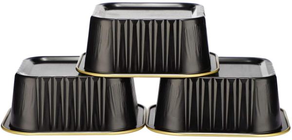 Square Black Smooth Wall Colored Aluminum Foil Bowl