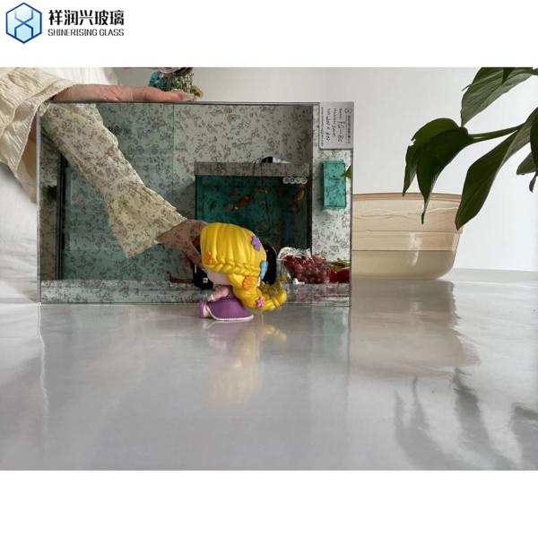 Frameless 4-6mm Antique Mirror Decorative Art Glass for Household Beautification