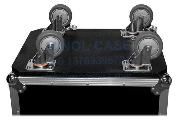Moving Head Lights Black Aluminum Flight Case Lockable With 4 Wheels