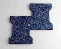 200x160mm de caucho entrelazado pavimentadores de suelo alfombra de absorción de impacto