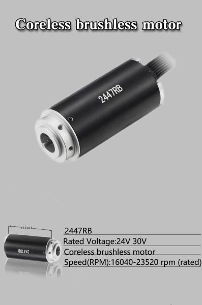 Faradyi D24*L47mm BLDC Coreless Motor 12V 24V 30V Long Lifespan For Electric Screwdriver