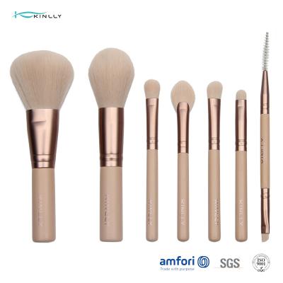 Virola sintética Mini Travel Brush Set de Alu do cabelo 7PCS