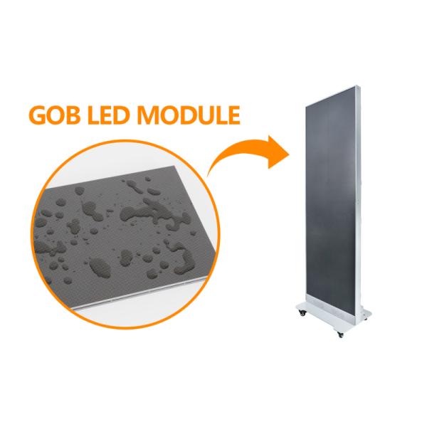 P1.25 P1.5 Indoor LED Poster Display Foldable Double Sided Digital Signage ABXING FS