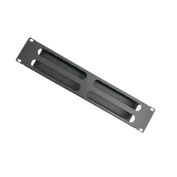 2U Network Cabinet Accessories Horizontal Plastic Cable Manager - Finger Duct With Cover - Server Rack Cable Management