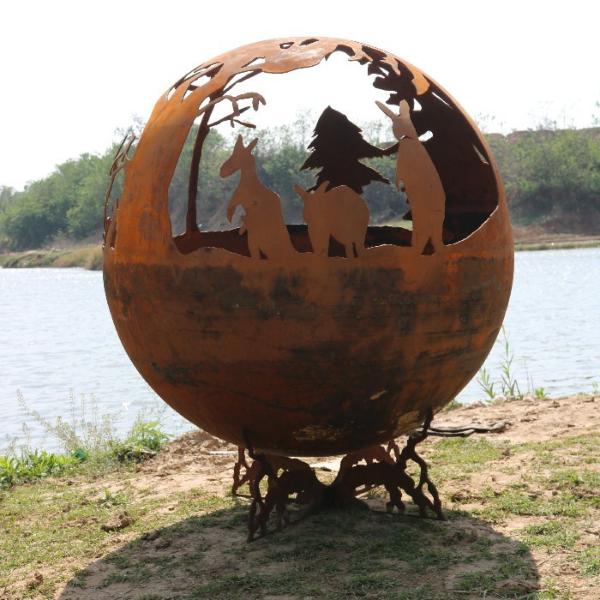Customizable Steel Fire Pits Wood/Gas Type 6mm Thickness Steel Bowl Fire Pit