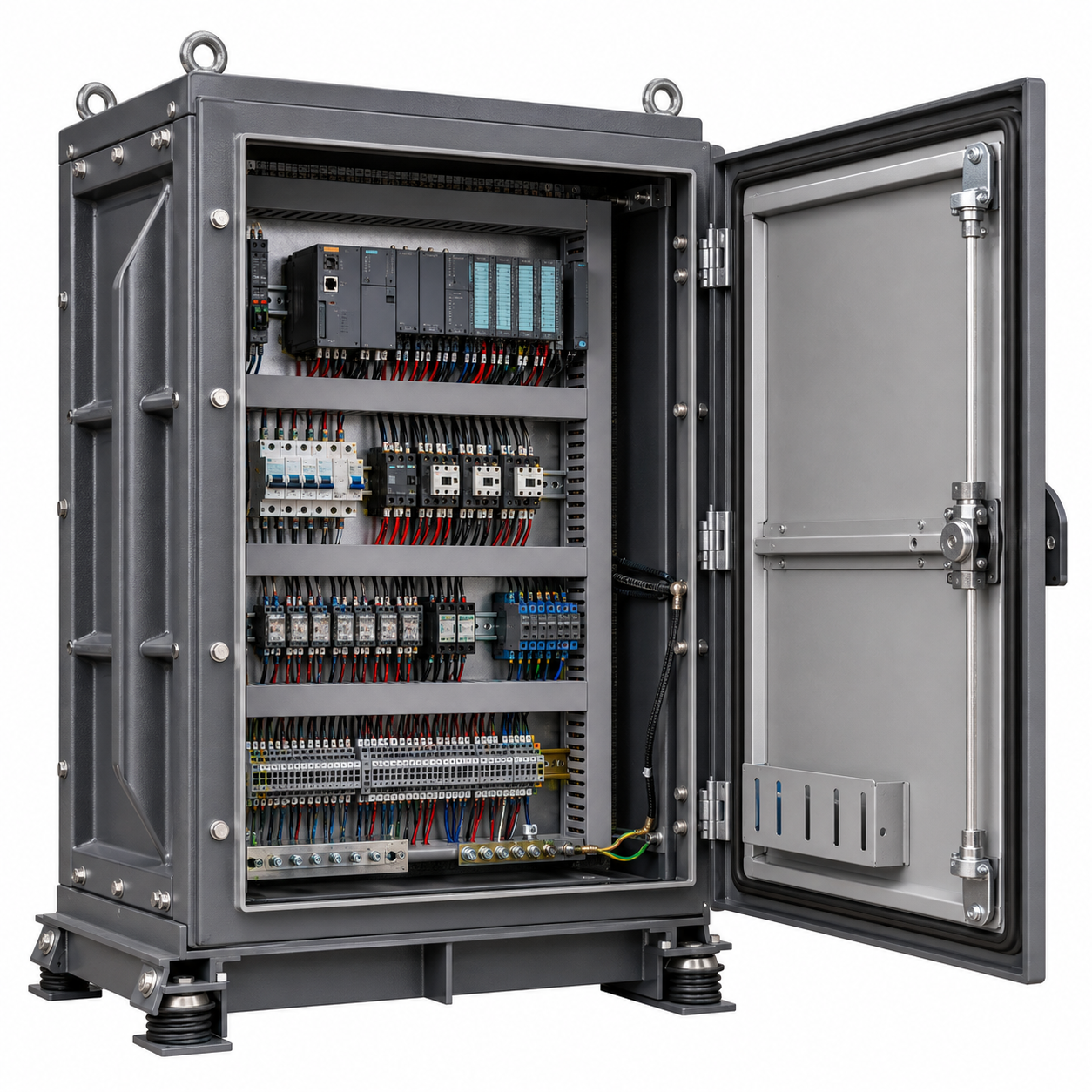 Secure Lock Anti Vibration PLC Cabinet Assembly For Mining Automatic Control System