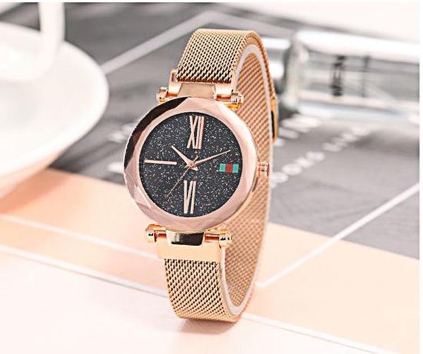 32mm Multi Color Alloy Case Fashion Ladies Fashion Wrist Watch with Magic Mesh Band