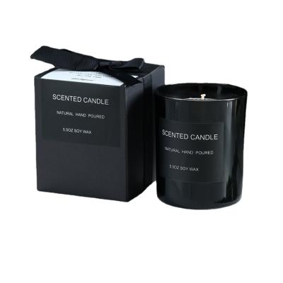 Logotipo personalizado frascos de velas de vidro embalagem com fita de luxo cartão de papel caixa de velas embalagem