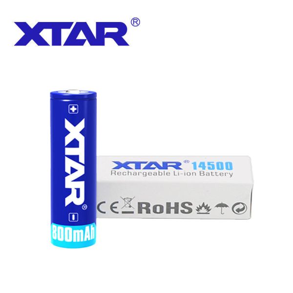 14500 Li-ion Rechargeable Battery with 800mAh Capacity, 2.7A Max Discharge and Extended Cycle Life for Flashlights & Portable Devices