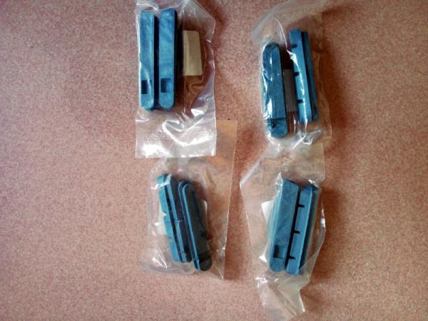 Brake Pads Cork Wood Material replacement for Carbon Rim Use with Shimano/Campgnolo Cassette promotion Blue Brown Black