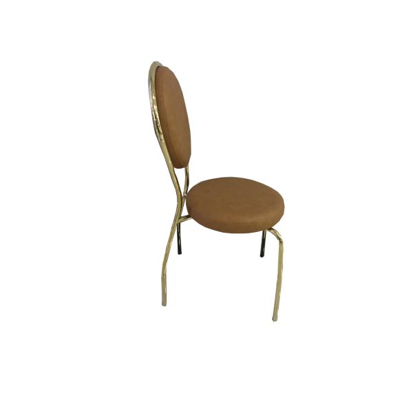 Iron Pipe Leg 37cm 89cm Faux Leather Metal Dining Chairs