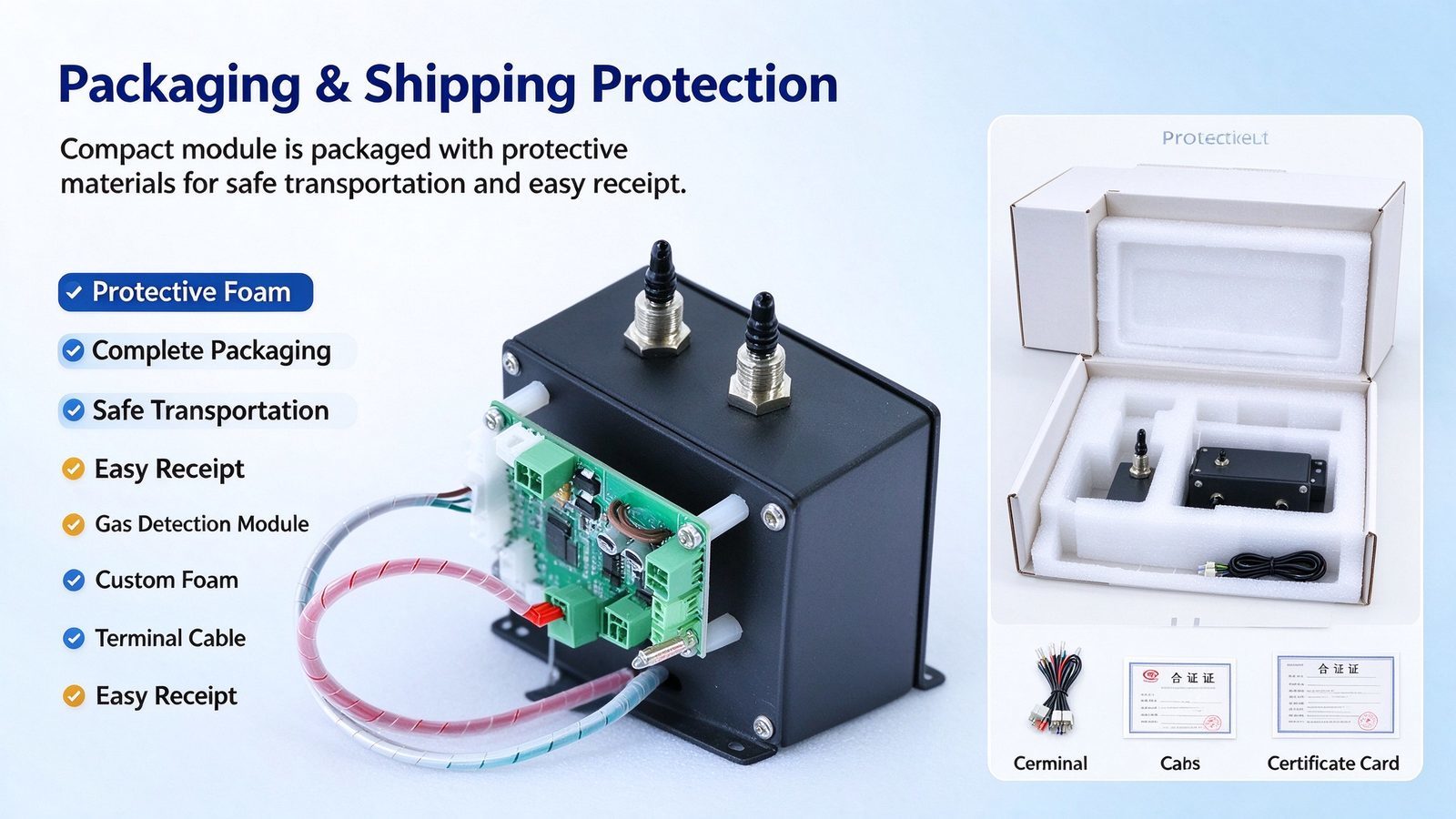 Infrared Multi Gas Detector Module For CO CO2 CH4 C3H8 SF6 SO2 With Sound Alarm