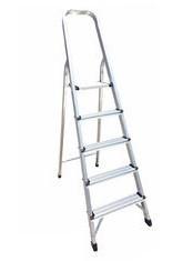 Lightweight Aluminum Step Ladder 5 Steps 150kg / 330lb Load Capacity