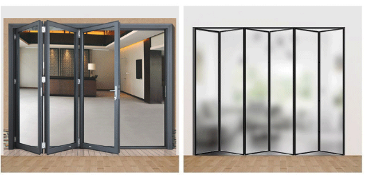 Sunrooms Glass Accordion Doors 3mm-12mm Interior Office Sliding Glass Doors