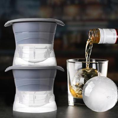 Grande cubo de gelo redondo Tray Mold For Whiskey Cocktails da esfera do silicone do fabricante da bola de gelo