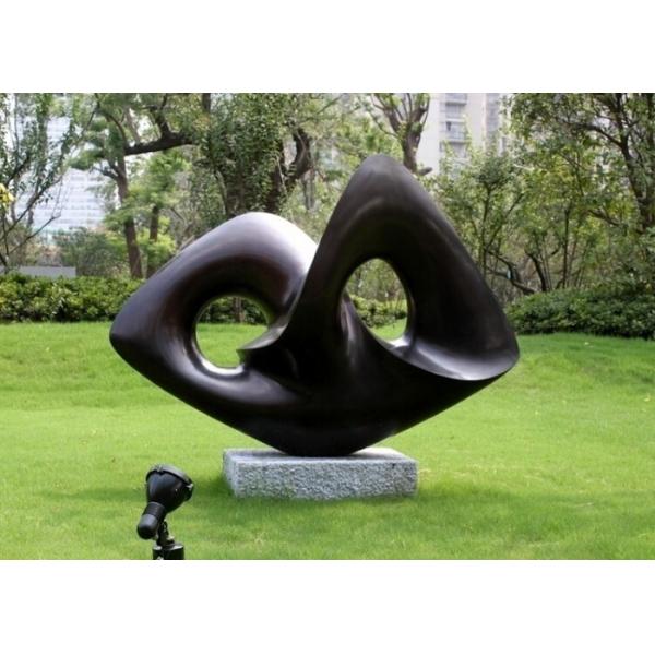 Hotel Customized Outdoor Stainless Steel Abstract Ribbon Metal Sculpture