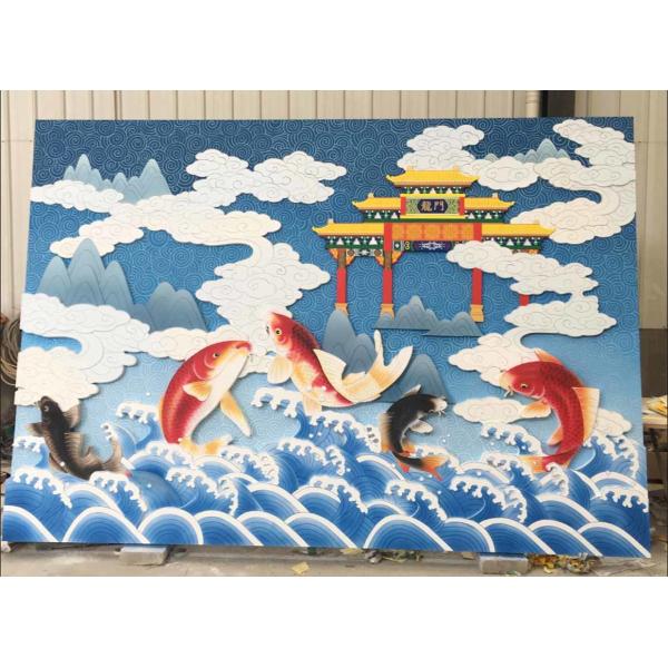 Покрашенная скульптура сброса бронзы цвета, большое украшение города скульптуры сброса