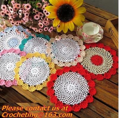 Multi Round Hand Made Crochet doily/placemat coasters/placemat set/shabby chic/place mats