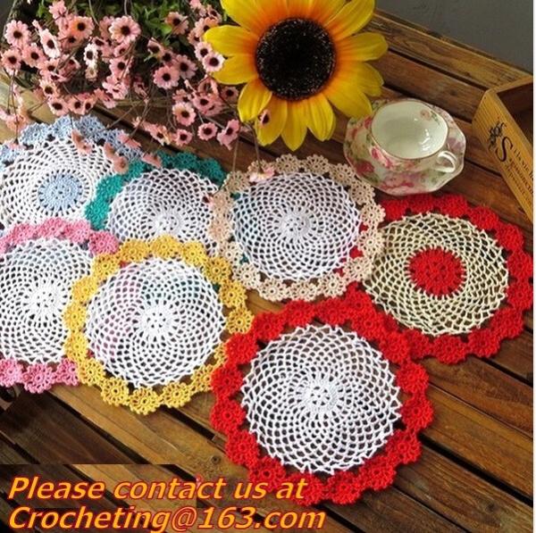 Handmade crochet Pure manual processing wool woven mat cup mat, handmade cup mat