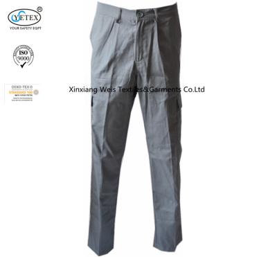 Khaki Cotton Arc Flash Fire Resistant Pants With Multiple Tool Pockets