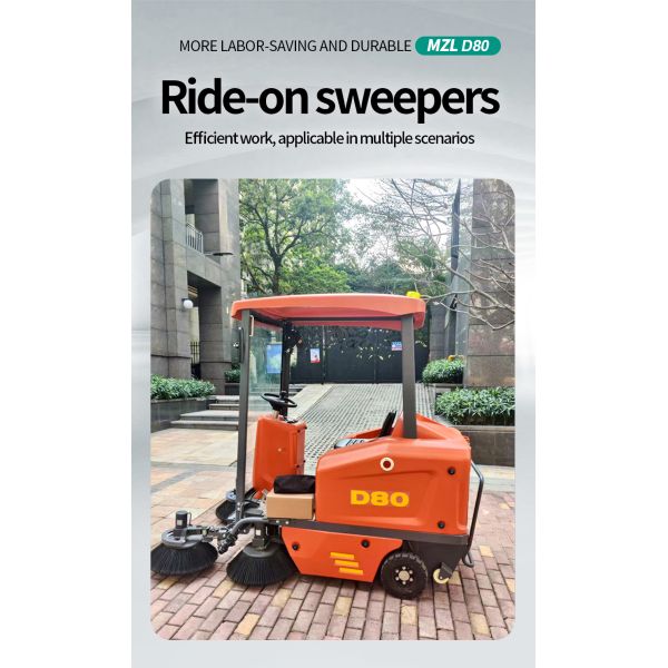 580Kg Industrial Floor Sweeper Scrubber 10800m2/H For Warehouse 48V 120Ah