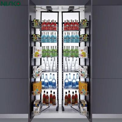 Saque la unidad de despensa de la bis parte alta cajera de cajón de cocina corredizo 6 niveles