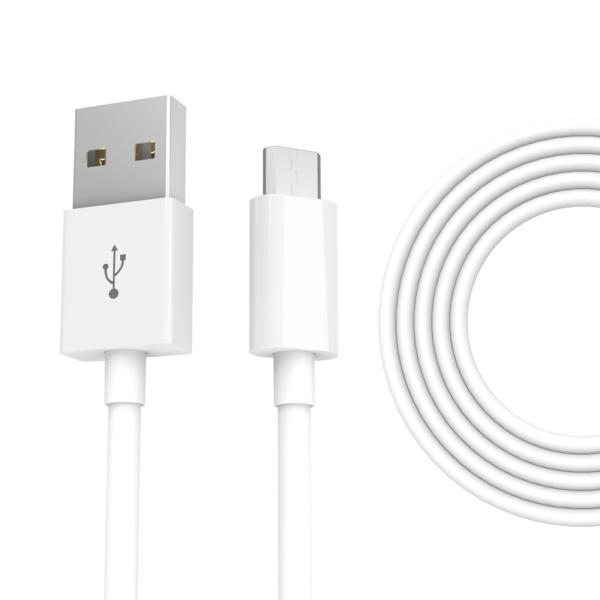 1M TPE Micro Usb Charging Lead White Color For Android Data Sync Charging Cable