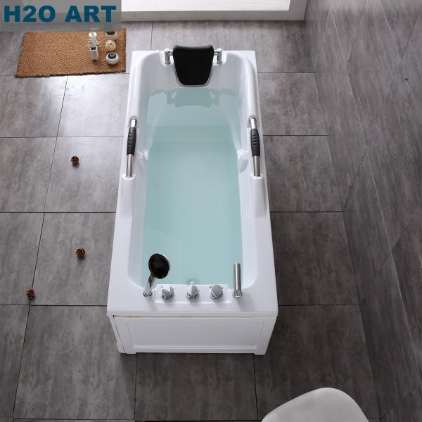 Acrylic Bathtub Faucet with Brass Hardware and Handles End Drain Location Luxury Design
