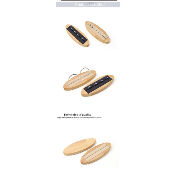 Dispositif de bijoux en bois discret ovale