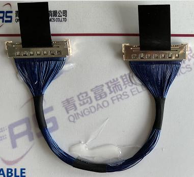 Awg40 LVDS Wire Harness 210mm LCD 40 Pin Connector Micro Coax Cable Assemblies