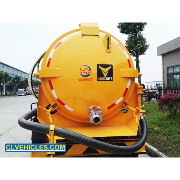 190 Hp ISUZU Sewage Suction Truck 8000L Sewage Vacuum Pump Truck