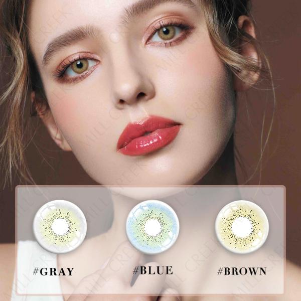 Реалистический естественный покрашенный рецепт 14,2 контактных линзов зеленого цвета кивиа не