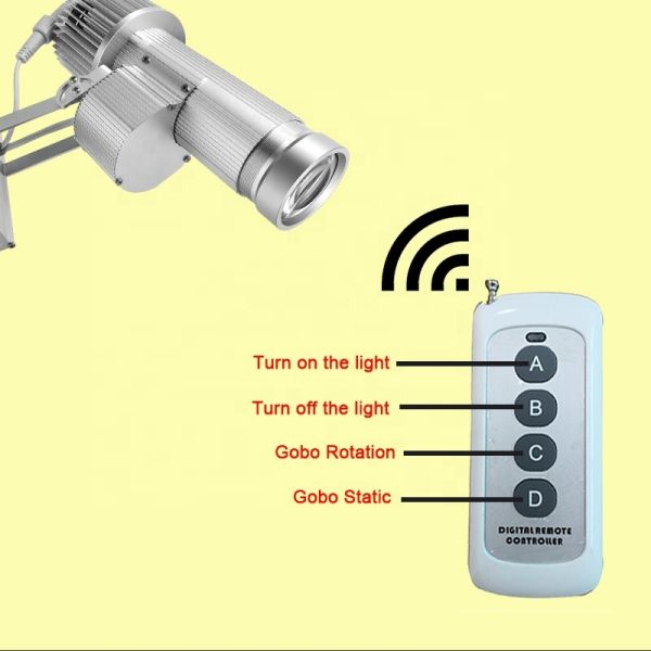 Outdoor Advertising Lights Black and White Gobo Logo Projector for Sidewalk