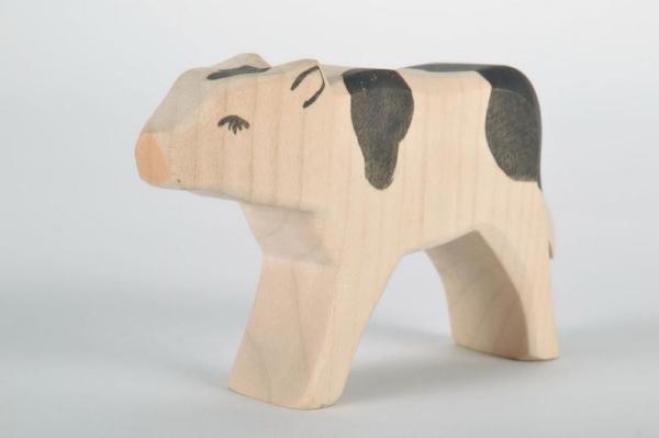 Carved Oak Beech Wooden Pig Toy Colourful Hand Eye Coordination Training
