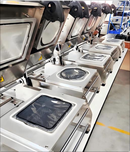 Manual Package Machine Mini Sealer Plastic Material Tray Sealing Machine  Desktop Circle-cut Fast Food Tray Sealing Machine