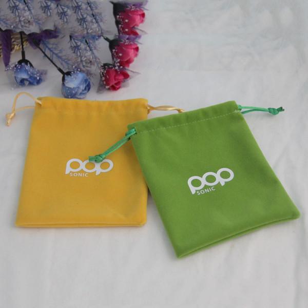 Saco de cordão colorido pequeno extravagante de veludo para o Natal/presente de Dia das Bruxas