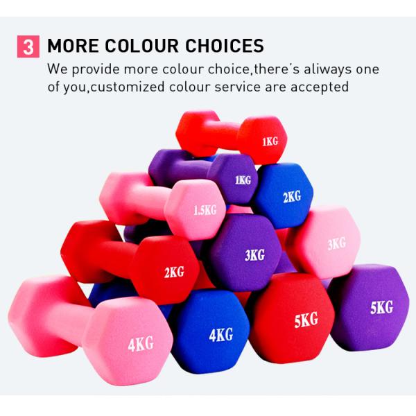 Woman Kids Use Weights Vinyl Coated Dumbbell Set Colorful Design