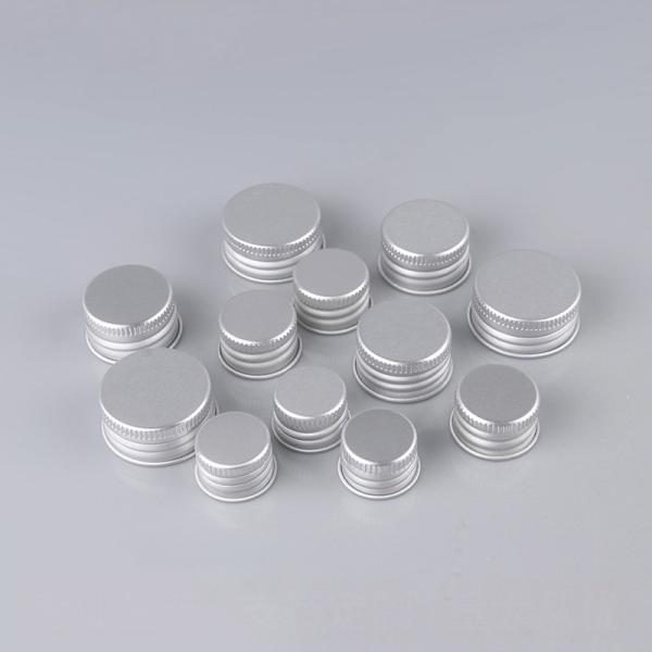 18mm 20mm 24mm Cosmetic Bottle Caps Non Spill Aluminum Bottle Lid